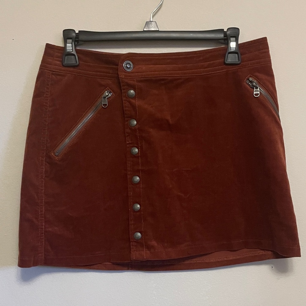 Kuhl Rust Button-Front Mini Skirt